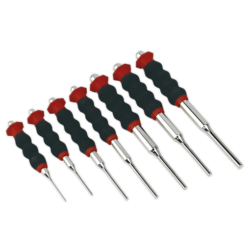Sealey Premier Sheathed Parallel Pin Punch Set 7 Piece Ø2-Ø8mm