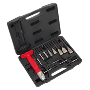 Sealey Premier Punch & Chisel Set 13 Piece AK9215 with Hammer-Thru Grip