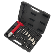 Sealey Premier Punch & Chisel Set 13 Piece AK9215 with Hammer-Thru Grip