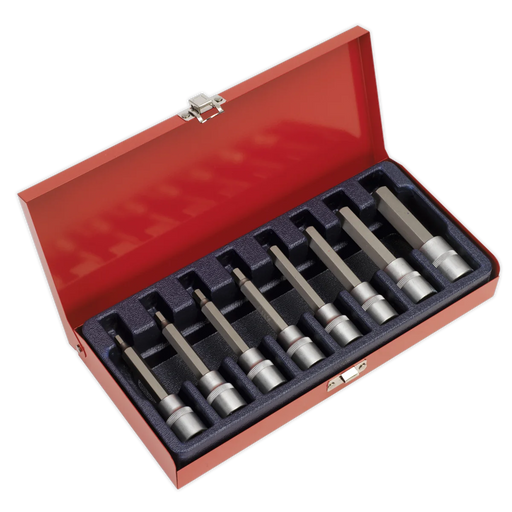 Sealey Premier Hex Socket Bit Set 1/2"Sq Drive 8 Piece