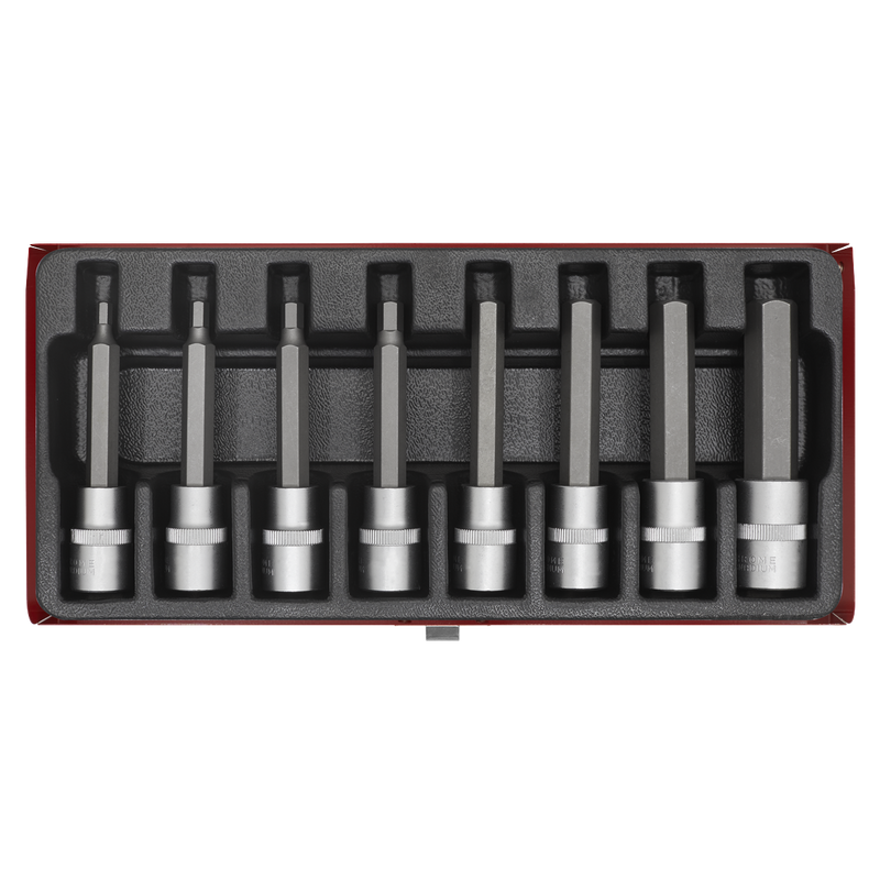 Sealey Premier Hex Socket Bit Set 1/2"Sq Drive 8 Piece