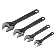 Sealey Premier Adjustable Wrench Set 4 Piece - Jaw Capacity 19-34mm