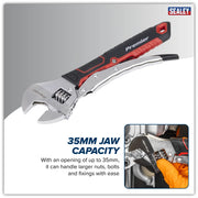 Sealey Premier Adjustable Wrench 250mm with Locking Function