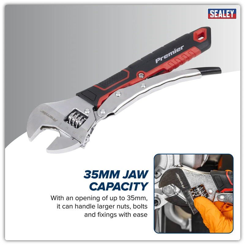Sealey Premier Adjustable Wrench 250mm with Locking Function