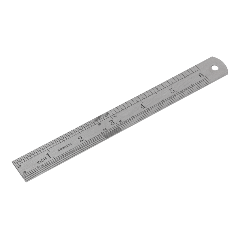 Sealey Stainless Steel Rule 6" (150mm) Measuring Tool
