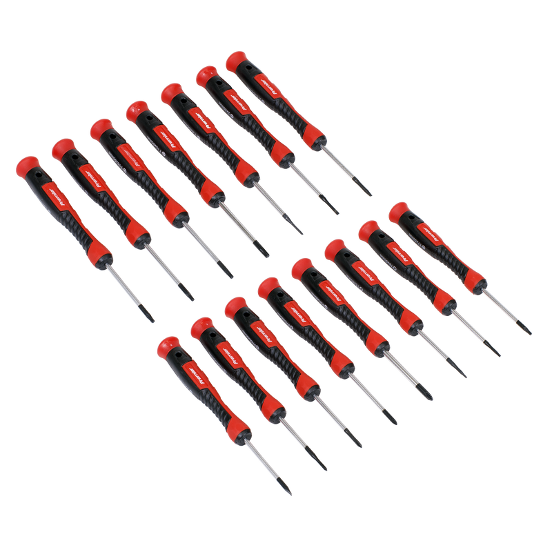Sealey Premier Precision Screwdriver Set 15 Piece - High Quality S2 Steel