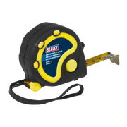 Sealey Tape Measure 5m (16ft) x 19mm Rubber Case AK989
