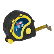 Sealey Tape Measure 5m (16ft) x 19mm Rubber Case AK989