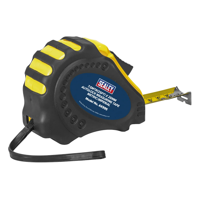 Sealey Tape Measure 7.5m (25ft) x 25mm Auto Lock