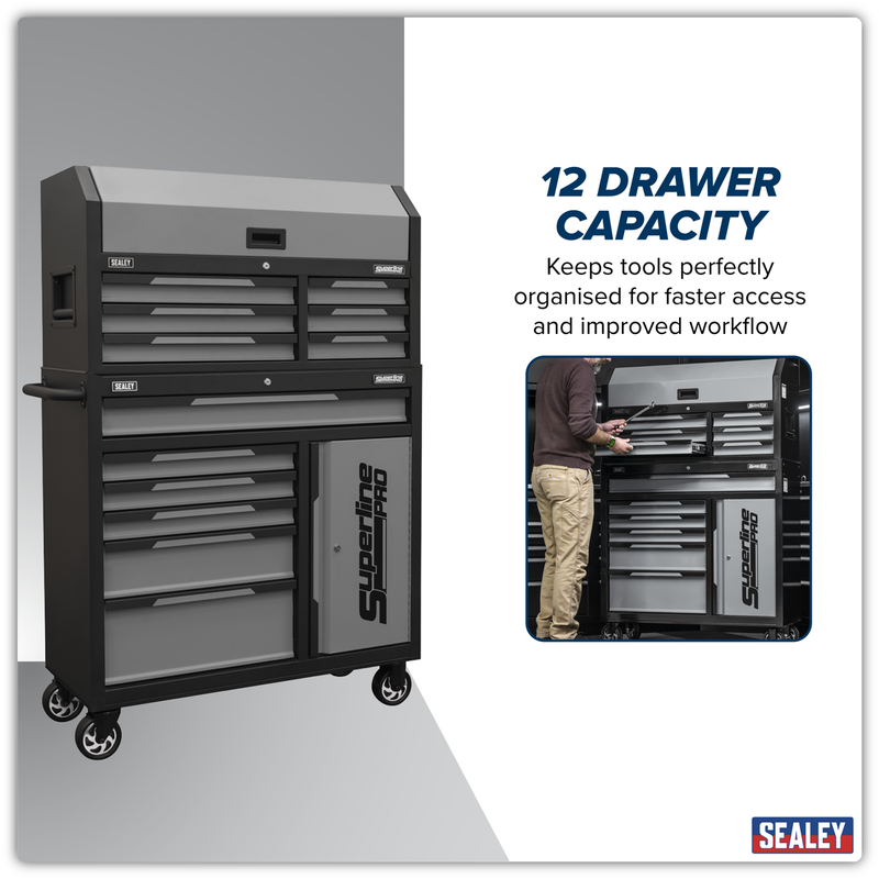 Sealey Tool Chest & Rollcab AP1080GR 12 Drawer Grey