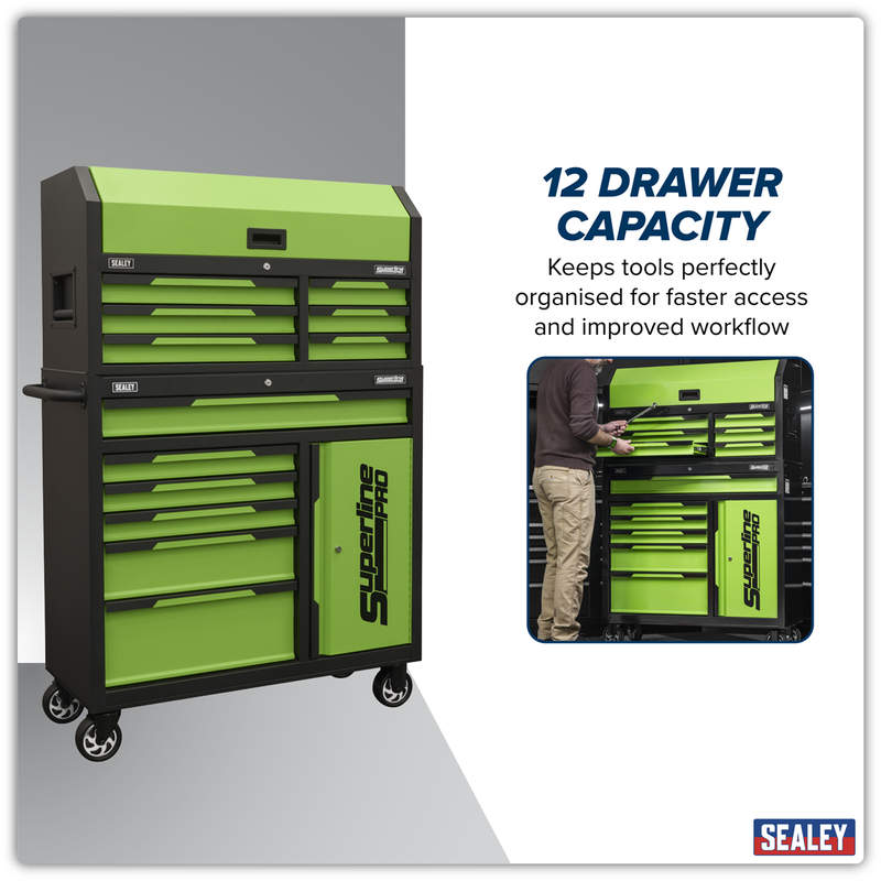Sealey Tool Chest & Rollcab AP1080HVG 12 Drawer Green
