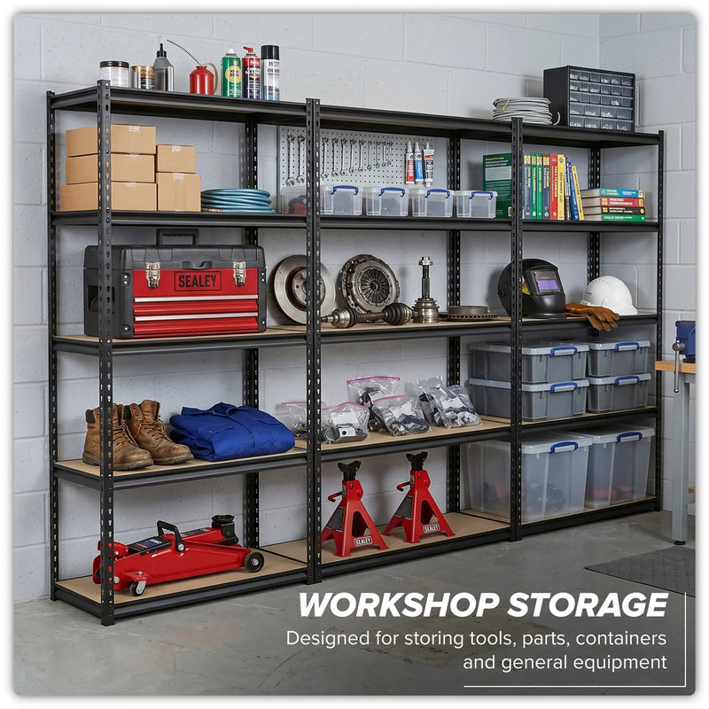 Sealey Racking Unit 5 Shelves 220kg Capacity Per Level Set of 3