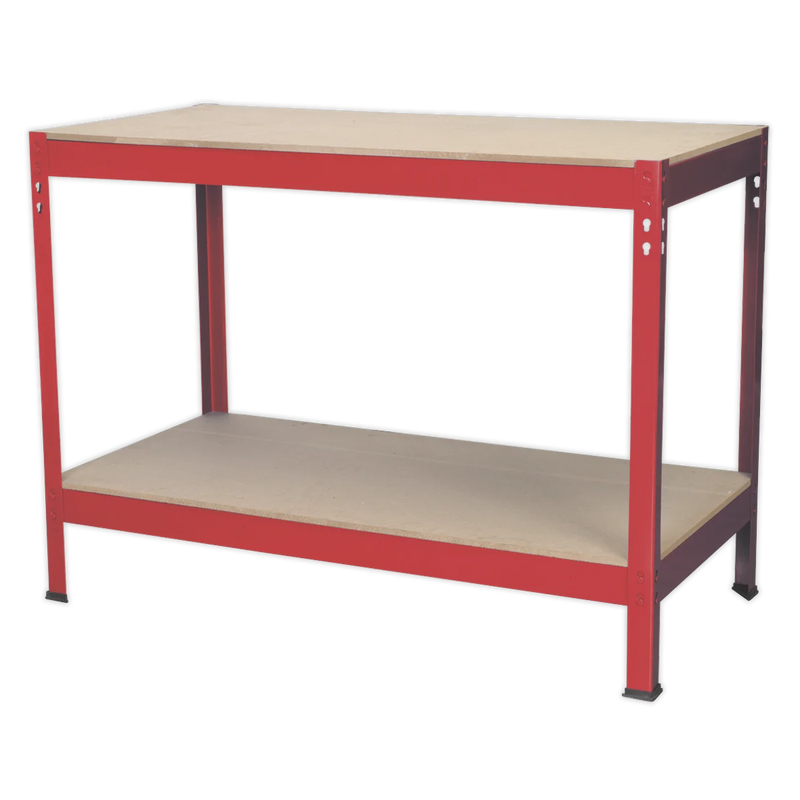 Sealey AP1210 Steel Workbench 1.2m with Wooden Surface