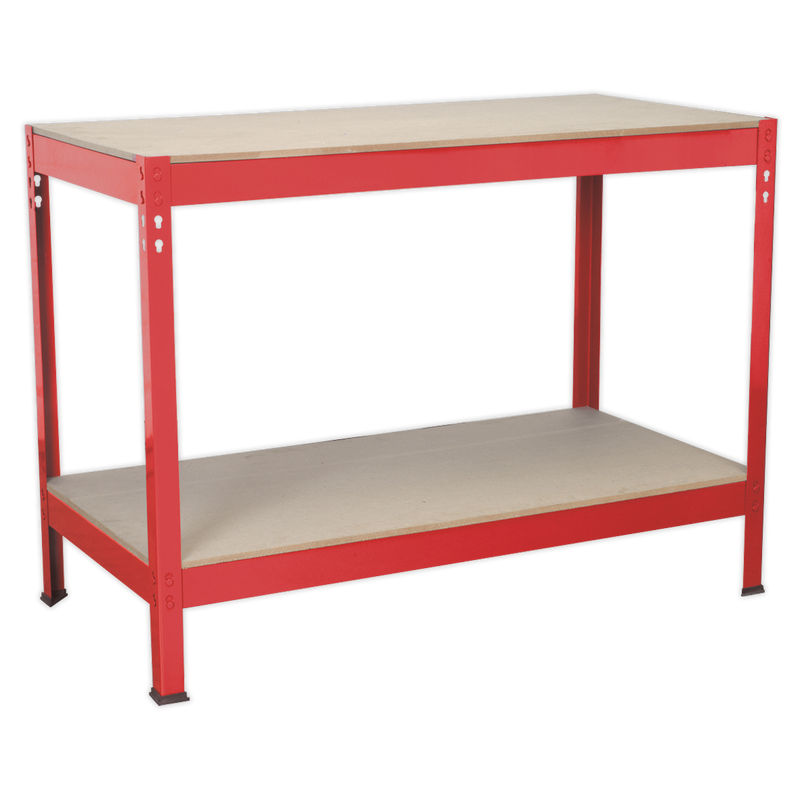 Sealey AP1210 Steel Workbench 1.2m with Wooden Surface