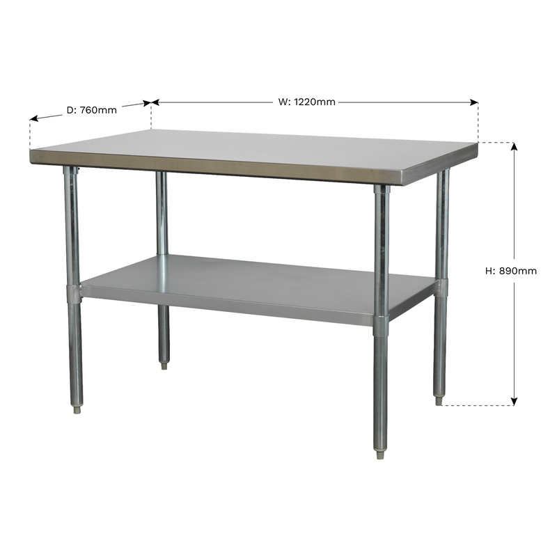 Sealey Stainless Steel Workbench AP1248SS 1.2m Capacity 100kg
