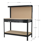 Sealey Workstation AP12600 with 2 Drawers 1.2m