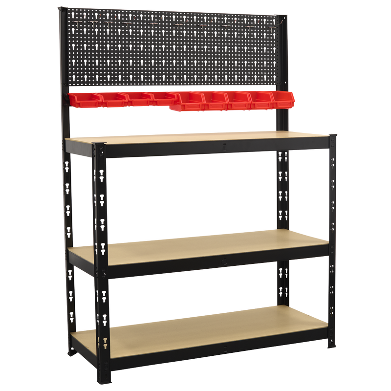 Sealey Steel Workbench AP12601 1000mm with Pegboard