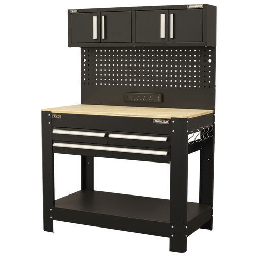 Sealey Superline PRO Workbench AP12701 1142x612x1678mm with Pegboard