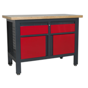 Sealey Workbench AP1372A 1200mm with 2 Drawers & 2 Cupboards