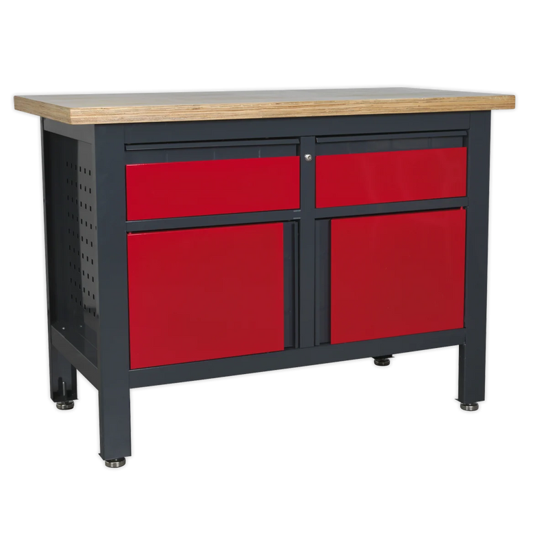 Sealey Workbench AP1372A 1200mm with 2 Drawers & 2 Cupboards