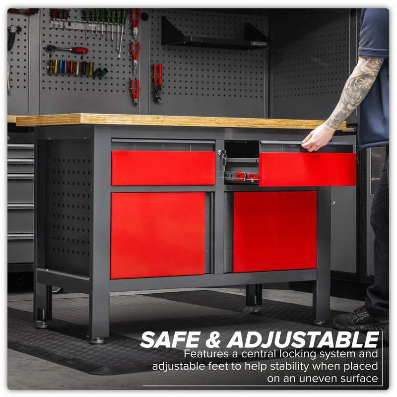 Sealey Workbench AP1372A 1200mm with 2 Drawers & 2 Cupboards
