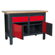 Sealey Workbench AP1372A 1200mm with 2 Drawers & 2 Cupboards