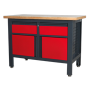 Sealey Workbench AP1372A 1200mm with 2 Drawers & 2 Cupboards