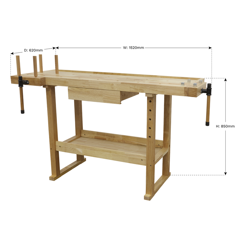 Sealey Woodworking Bench AP1520 1520x620x850mm