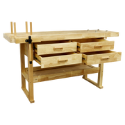 Sealey Woodworking Bench AP1640 1520x620x820mm with 4 Drawers