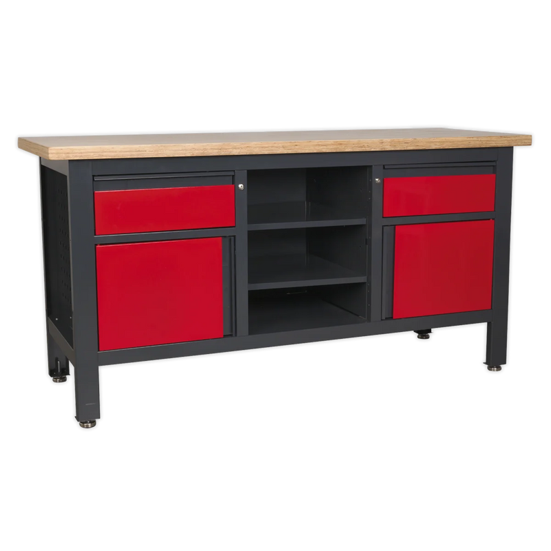 Sealey Workbench AP1905A 1690mm with 2 Drawers & 2 Cupboards