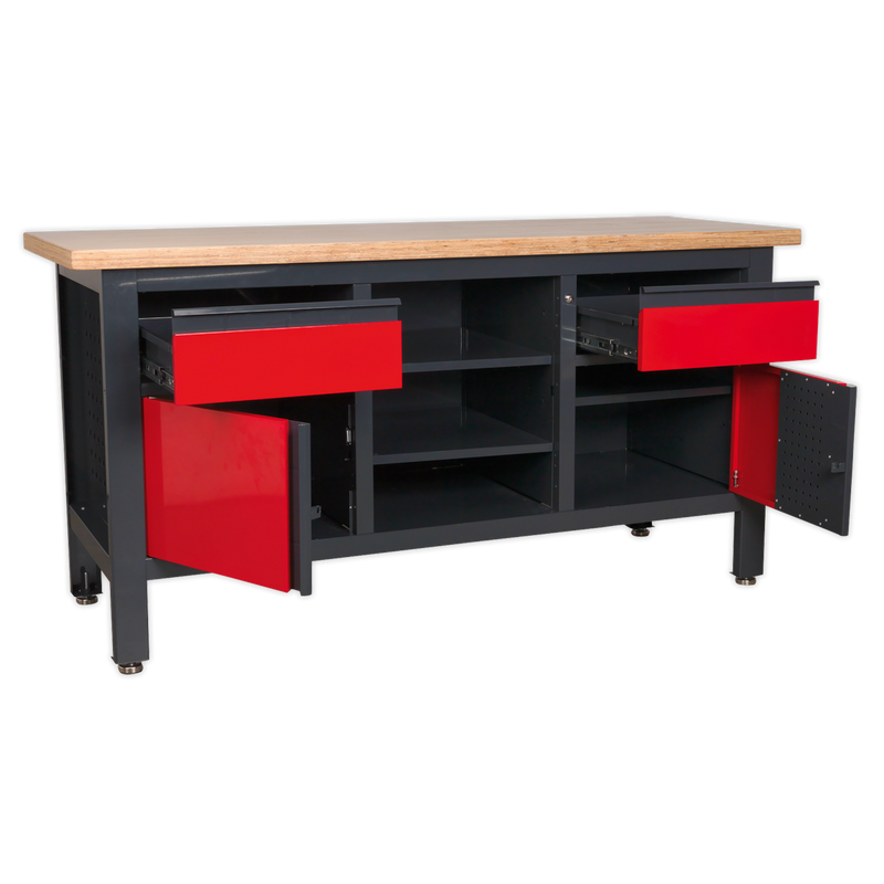 Sealey Workbench AP1905A 1690mm with 2 Drawers & 2 Cupboards