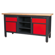 Sealey Workbench AP1905A 1690mm with 2 Drawers & 2 Cupboards
