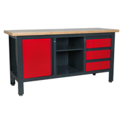 Sealey Workbench AP1905B 1690x600mm with 3 Drawers & Cupboard