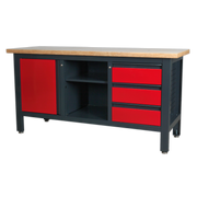 Sealey Workbench AP1905B 1690x600mm with 3 Drawers & Cupboard