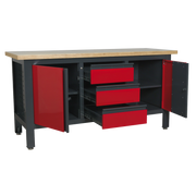 Sealey Workbench AP1905C 1690mm with 3 Drawers & 2 Cupboards