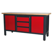 Sealey Workbench AP1905C 1690mm with 3 Drawers & 2 Cupboards