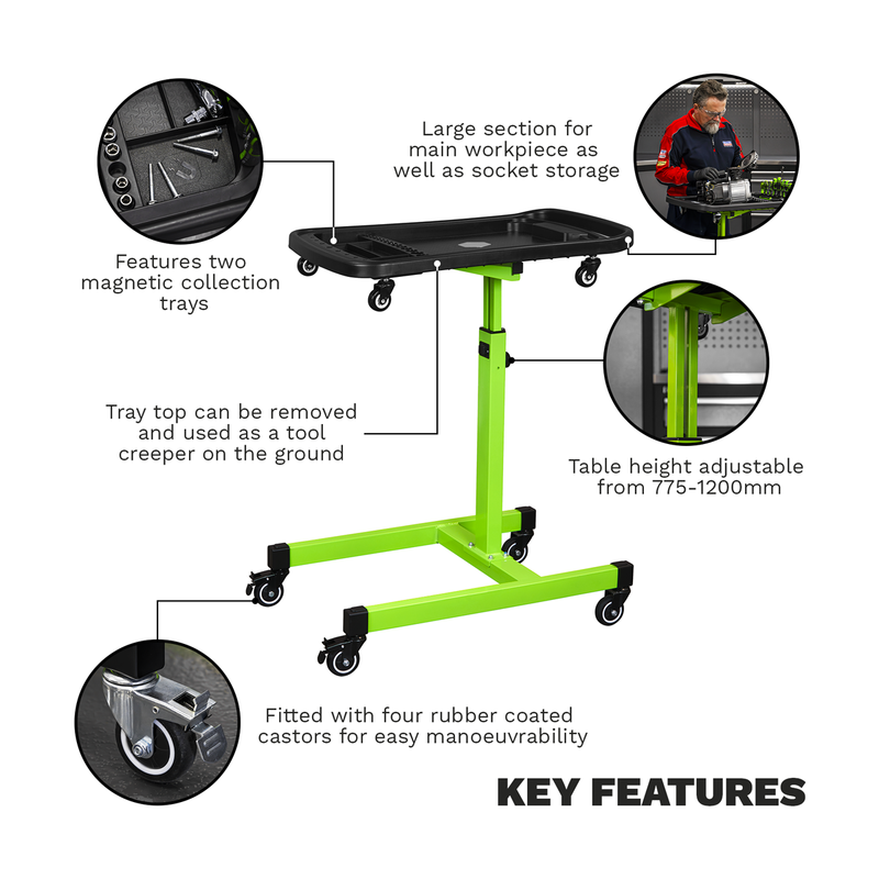 Sealey Adjustable-Height Mobile Workstation AP201 775-1200mm
