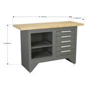 Sealey Heavy-Duty Workbench AP2030BB 1372x508mm