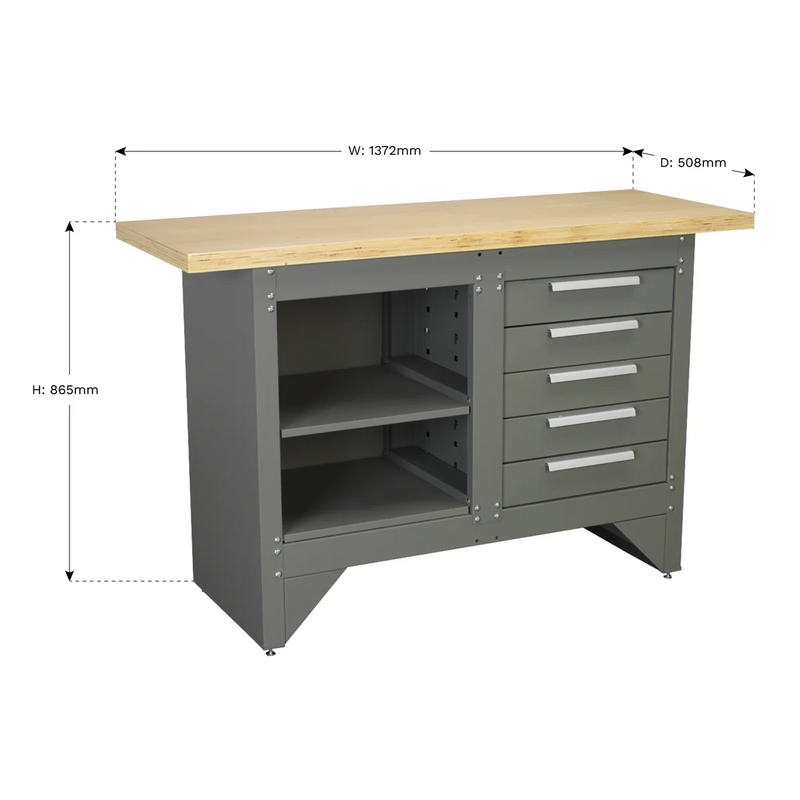 Sealey Heavy-Duty Workbench AP2030BB 1372x508mm
