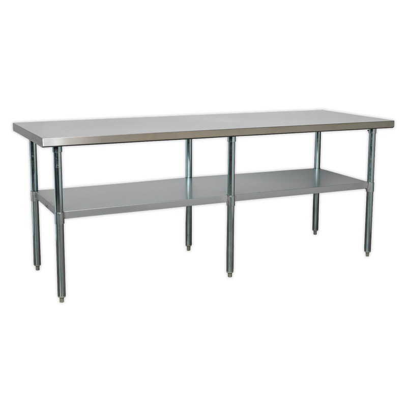 Sealey Stainless Steel Workbench 2.1m 120kg Capacity