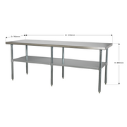 Sealey Stainless Steel Workbench 2.1m 120kg Capacity