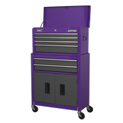 Sealey American PRO Tool Chest & Rollcab 6 Drawer 615x295x705mm Purple/Grey