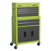 Sealey American PRO Tool Chest & Rollcab 6 Drawer Combination Green/Grey