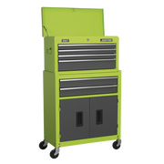 Sealey American PRO Tool Chest & Rollcab 6 Drawer Combination Green/Grey