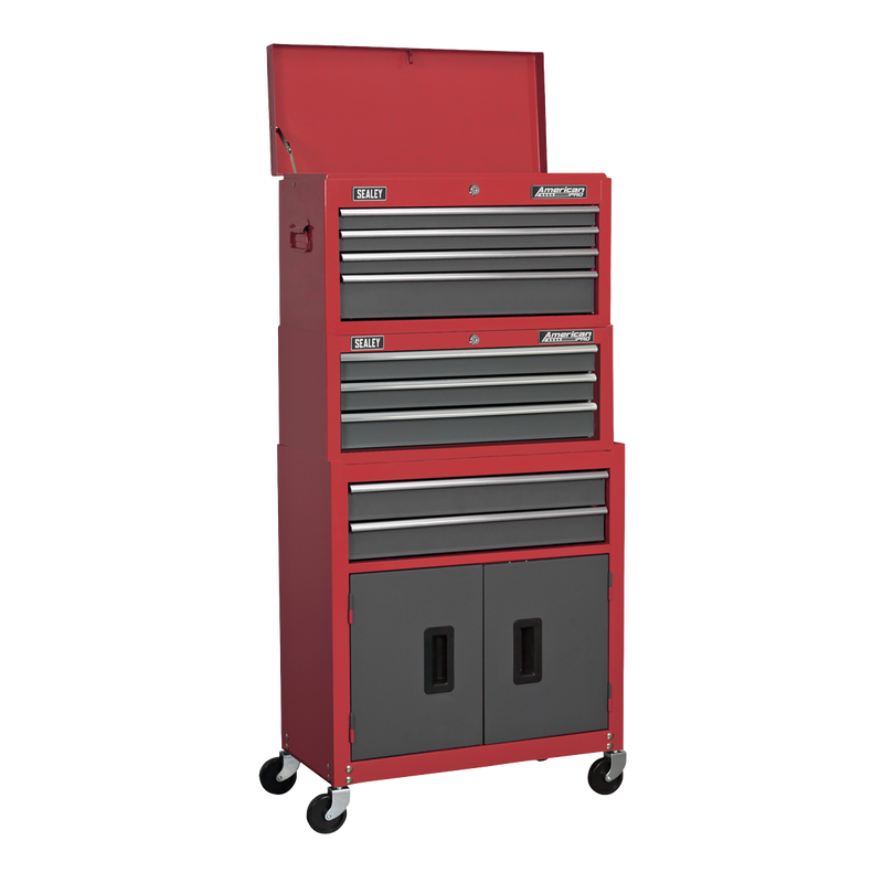 Sealey American PRO Tool Chest 9 Drawer AP2200BBSTACK Red
