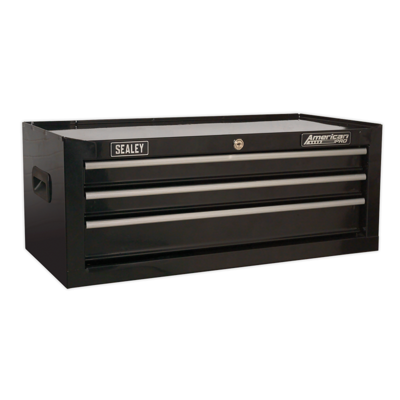 Sealey American PRO Tool Chest 3 Drawer AP223B - Black 670x315x255mm