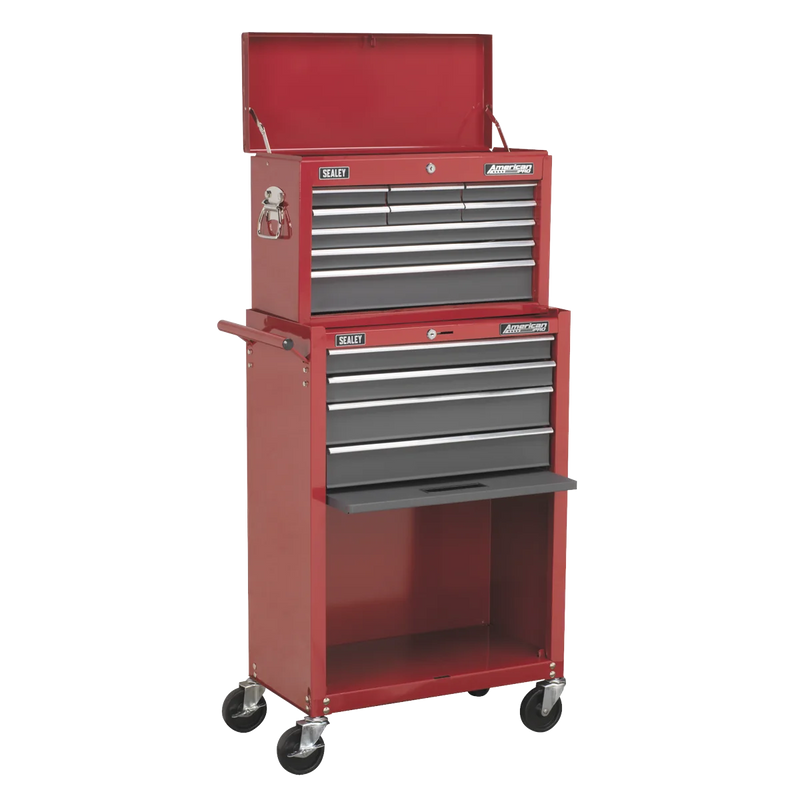 Sealey American PRO Tool Chest & Rollcab AP2513B 13 Drawer - Black/Grey
