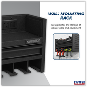 Sealey Superline PRO Power Tool Storage Rack with Drawer AP22SRBE