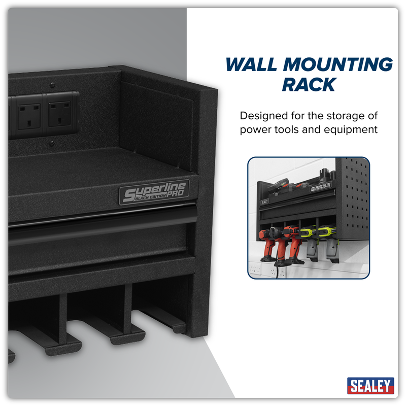 Sealey Superline PRO Power Tool Storage Rack with Drawer AP22SRBE