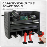 Sealey Superline PRO Power Tool Storage Rack with Drawer AP22SRBE